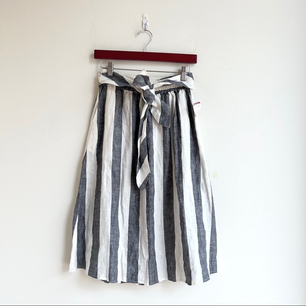 NEW Catherine Malandrino 100% Linen Midi Skirt